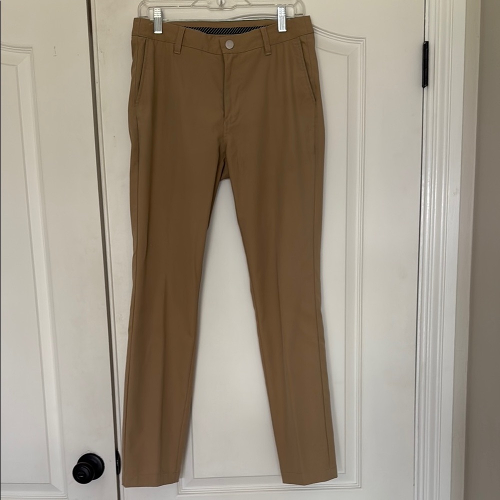Bonobos Golf Slim Tan Chinos Classic Flat Front Design 31x32